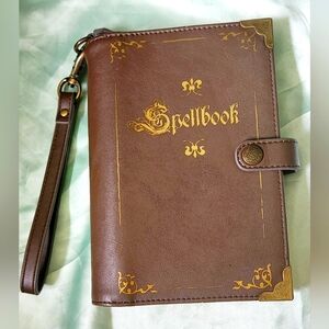 Spellbook Wristlet/Wallet in brown